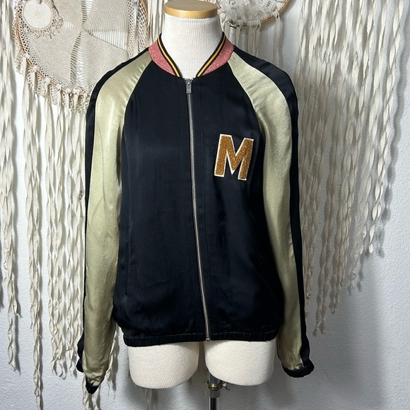 Scotch & Soda Satin Zip Front Bomber Jacket Size 2/Medium - Picture 1 of 13
